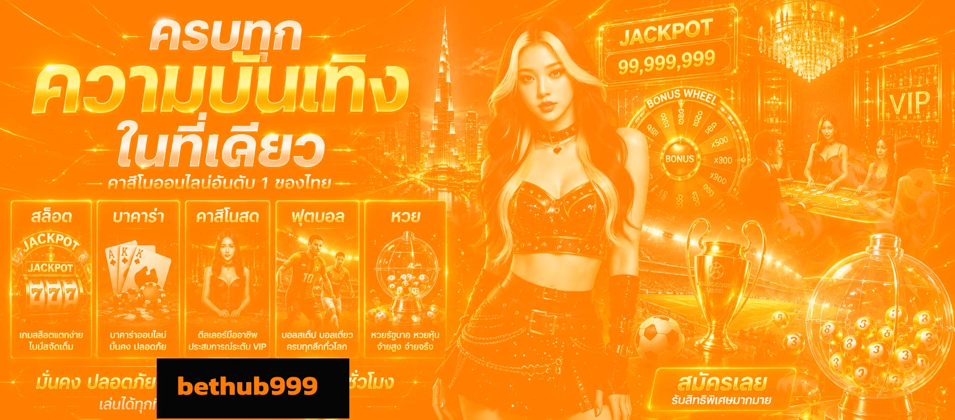 แบนเนอร์ความบันเทิง bethub999 ครบทุกหมวด